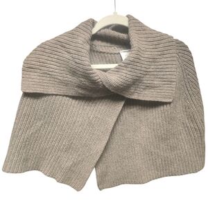 Jackpot Knitwear Wool Blend Snap Collar Short Capelet Textured Surface Sz. M